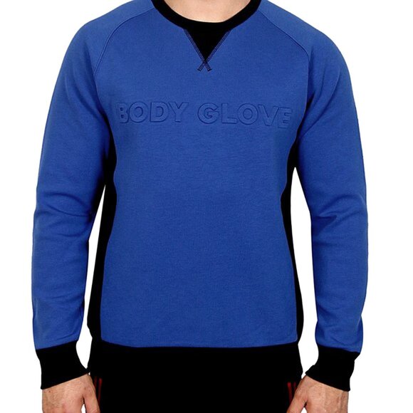 NEW $120 Body Glove Sweatshirt! Sm Blue With Big 3D Embossed "Body Glove" Front - Picture 1 of 3